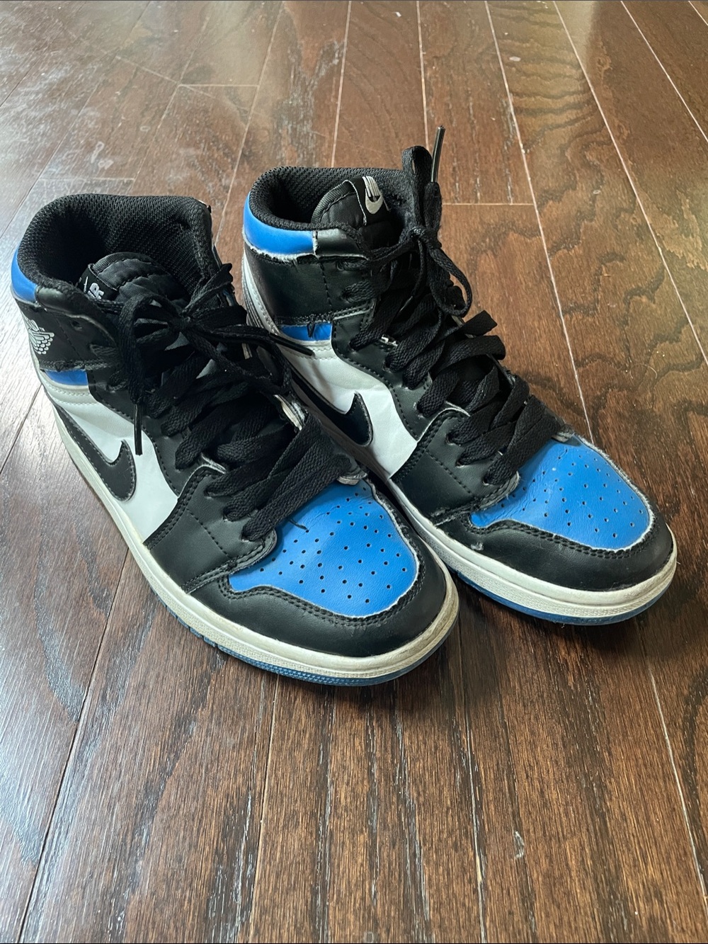 Nike High-Top Sneakers - Black, White & Blue